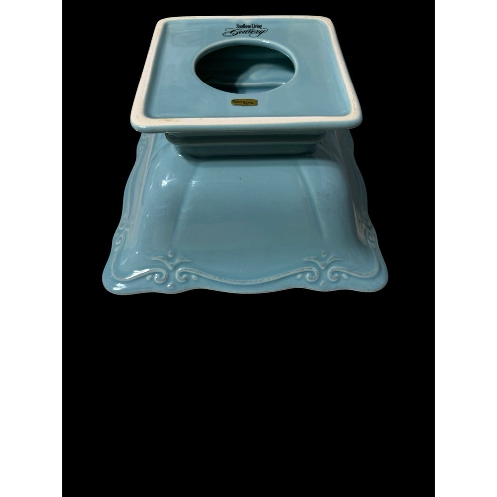 Southern Living Gallery Collection  Pacific Lidded Vegetable Bowl 41036 Blue - Picture 8 of 11